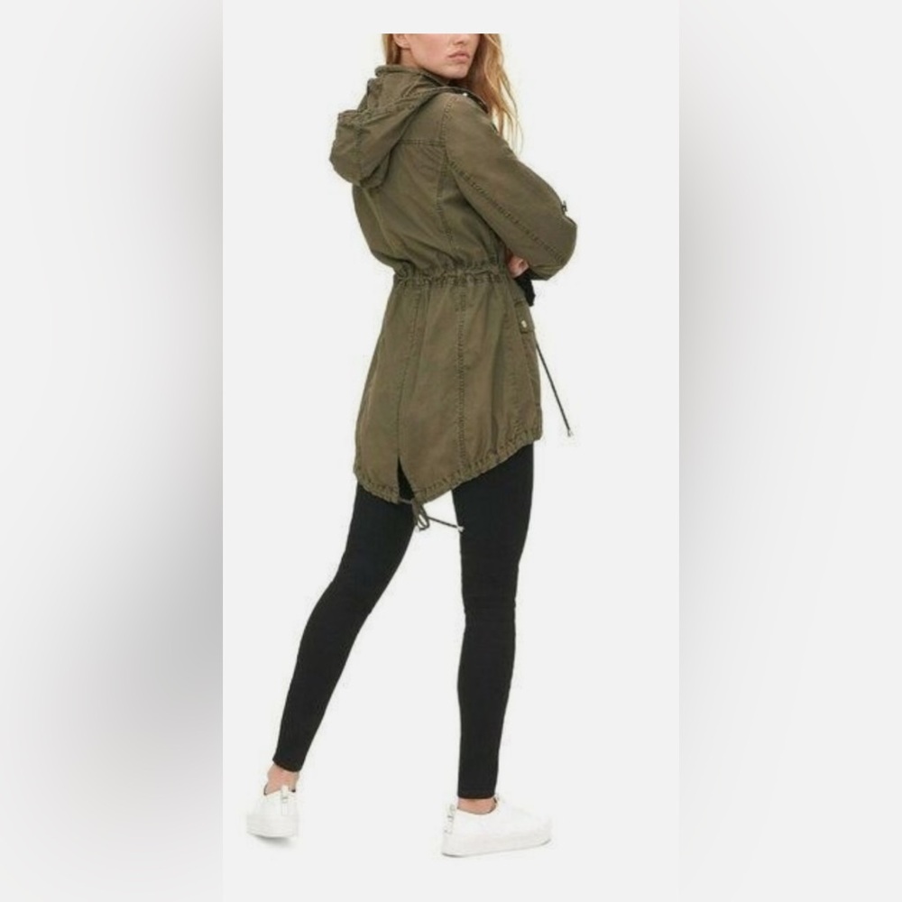 Levi's Olive Utility Jacket with Hood, Women’s Sz M - Picture 3 of 12